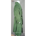 Bathrobe de manga comprida de toalha de algodão 100%